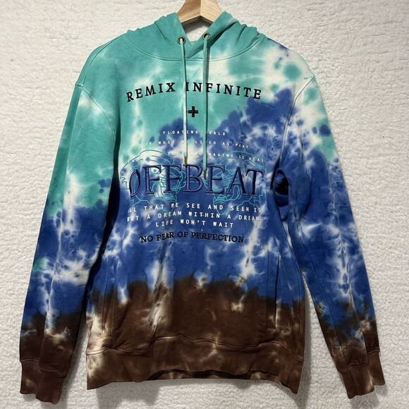 Offbeat Men's Remix Infinite No Fear Of‎ Perfection Tie Dye Pullover Hoodie Sz S